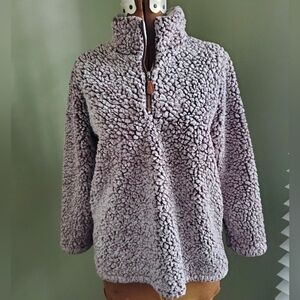 Girls Size LARGE (10/12) Brown Shaggy Fleece